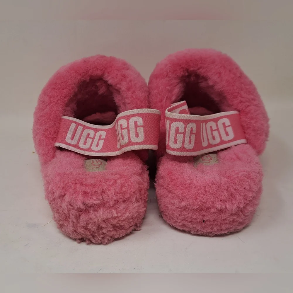 Ugg Women's Fluff Yeah Slide Slippers Fuzzy Pink Sandals Strappy Slip On 7 US - Picture 5 of 10